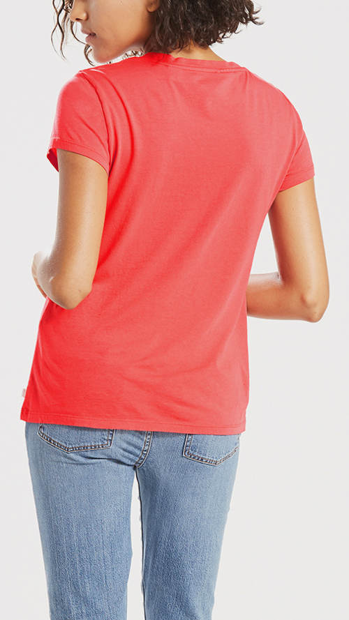 Červené dámské tričko k džínám