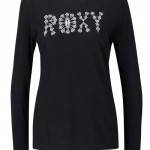 Černé tričko s nápisem a dlouhým rukávem Roxy Tonikhightides