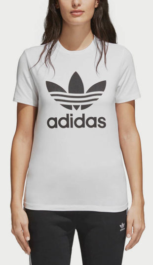 Bílé tričko adidas Originals Trefoil Tee