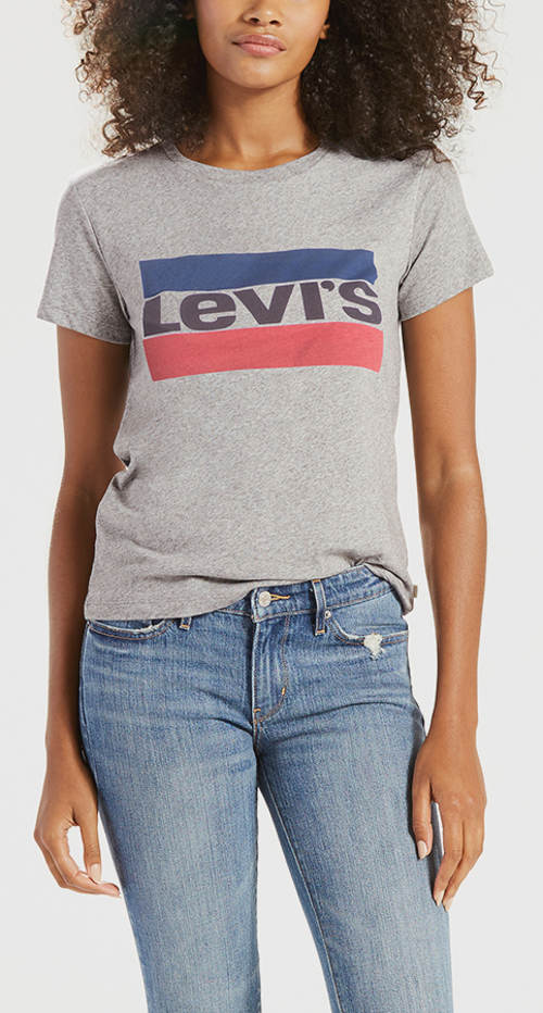 Šedé dámské tričko LEVI'S