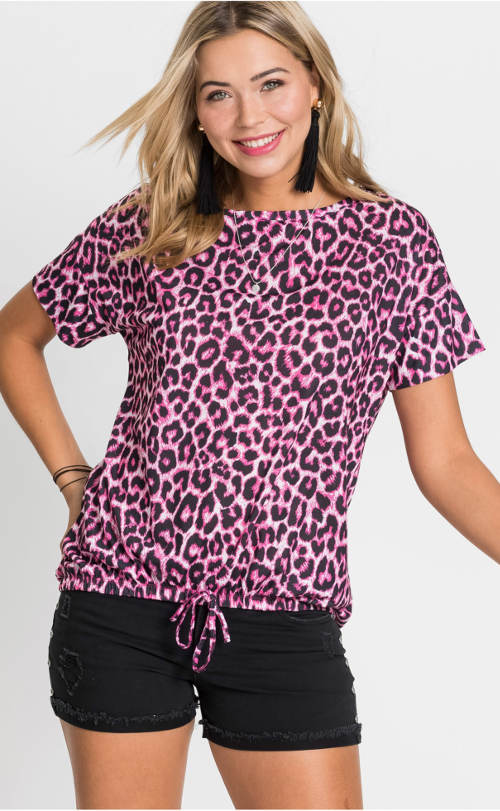 Dámské tričko Leopard s krátkým rukávem