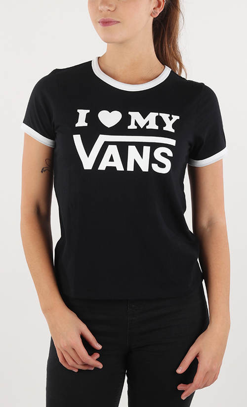 Černobílé dámské tričko I love my Vans