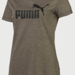 Dámské khaki tričko s krátkým rukávem Puma