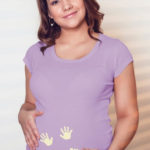 Dámské těhotenské tričko s otisky