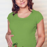 Těhotenské dámské tričko s nožičkama