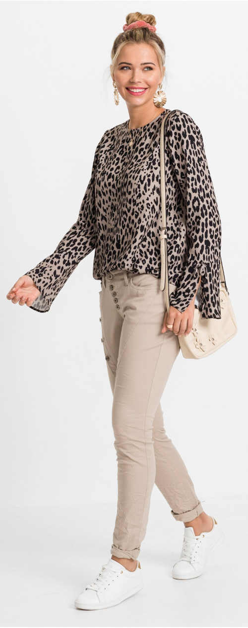 Dámský trendy top Leopard