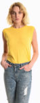 Jednobarevné žluté dámské letní tričko Gate