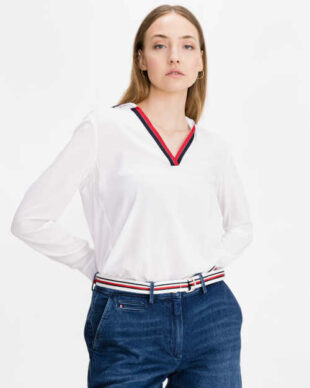 Halenka Tommy Hilfiger s dlouhým rukávem z kvalitního materiálu