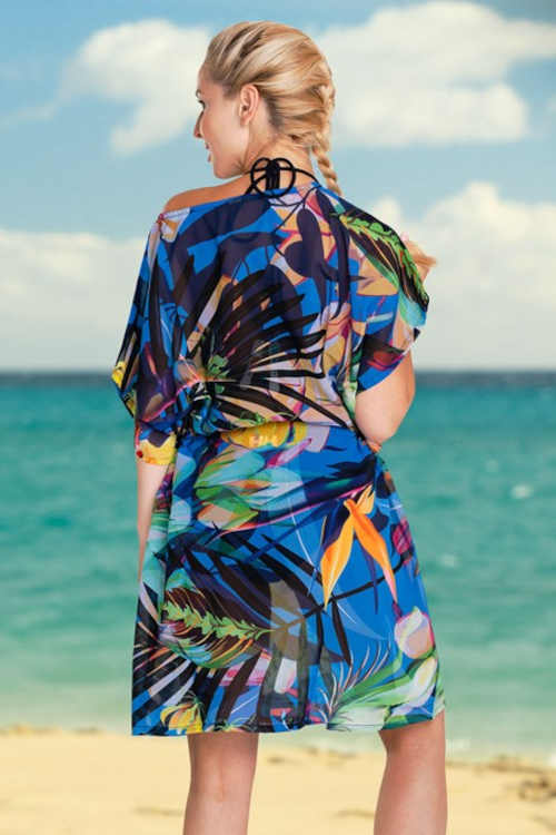 vzdušné barevné plážové šaty