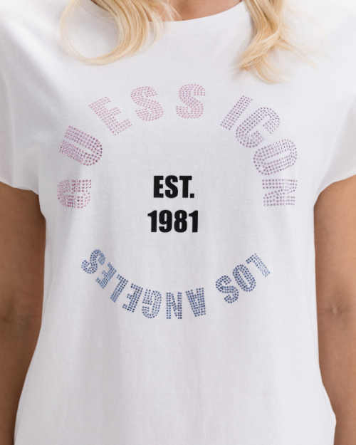 bavlněné tričko Guess s nápisem