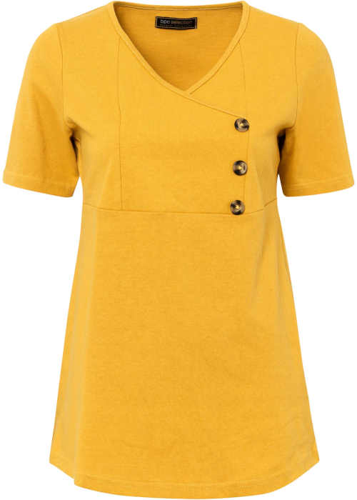dámské žluté bavlněné tričko