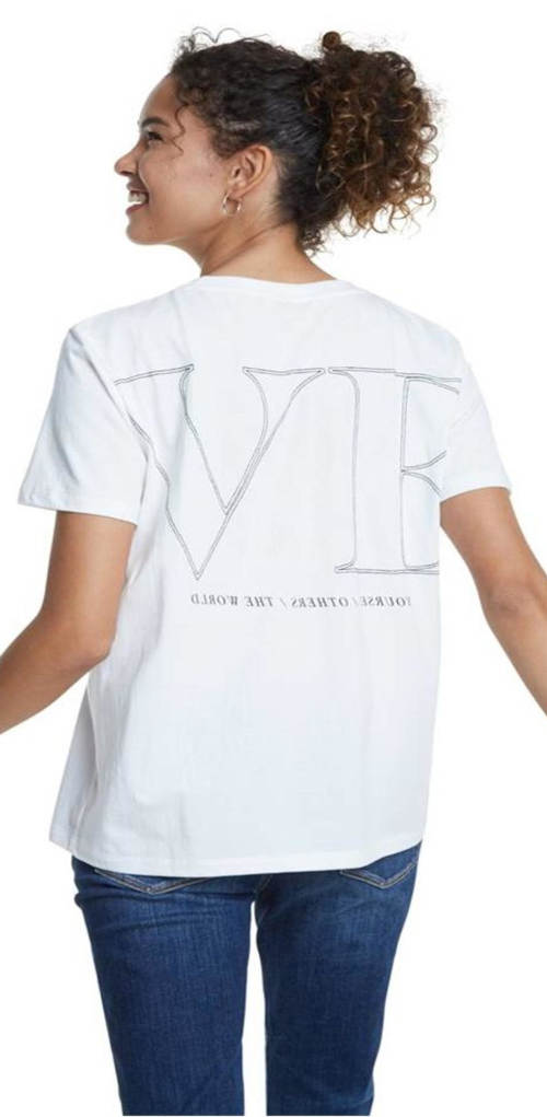 Bílé dámské tričko Desigual výprodej