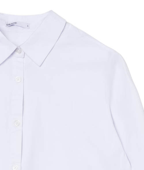 Jednobarevná bílá dámská košile Cropp