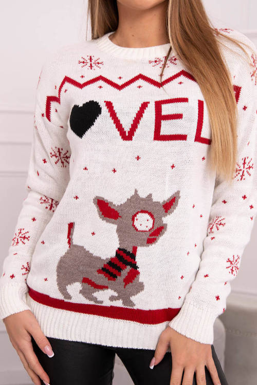 Vtipný dámský vánoční svetr